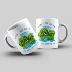 Caneca "Paz como um Rio"