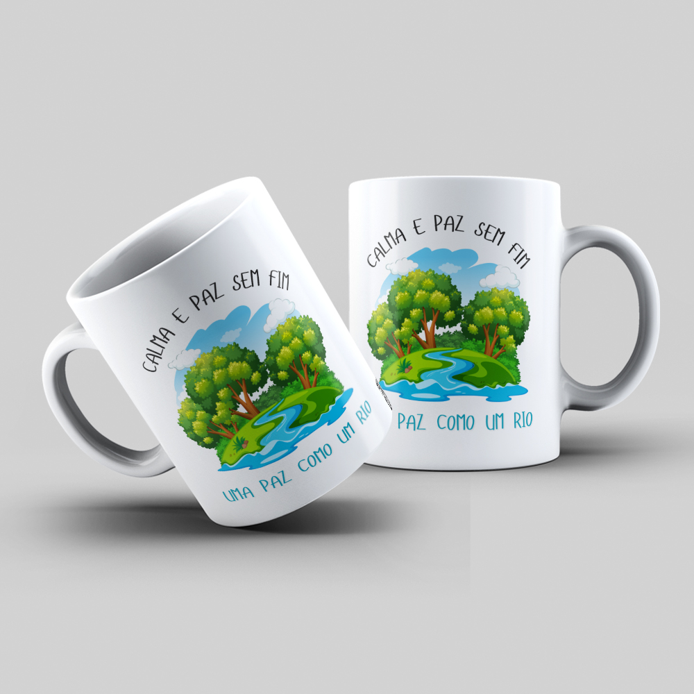 Caneca "Paz como um Rio"