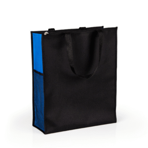 Sacola De Mão Em Nylon 600 - Preta/Azul