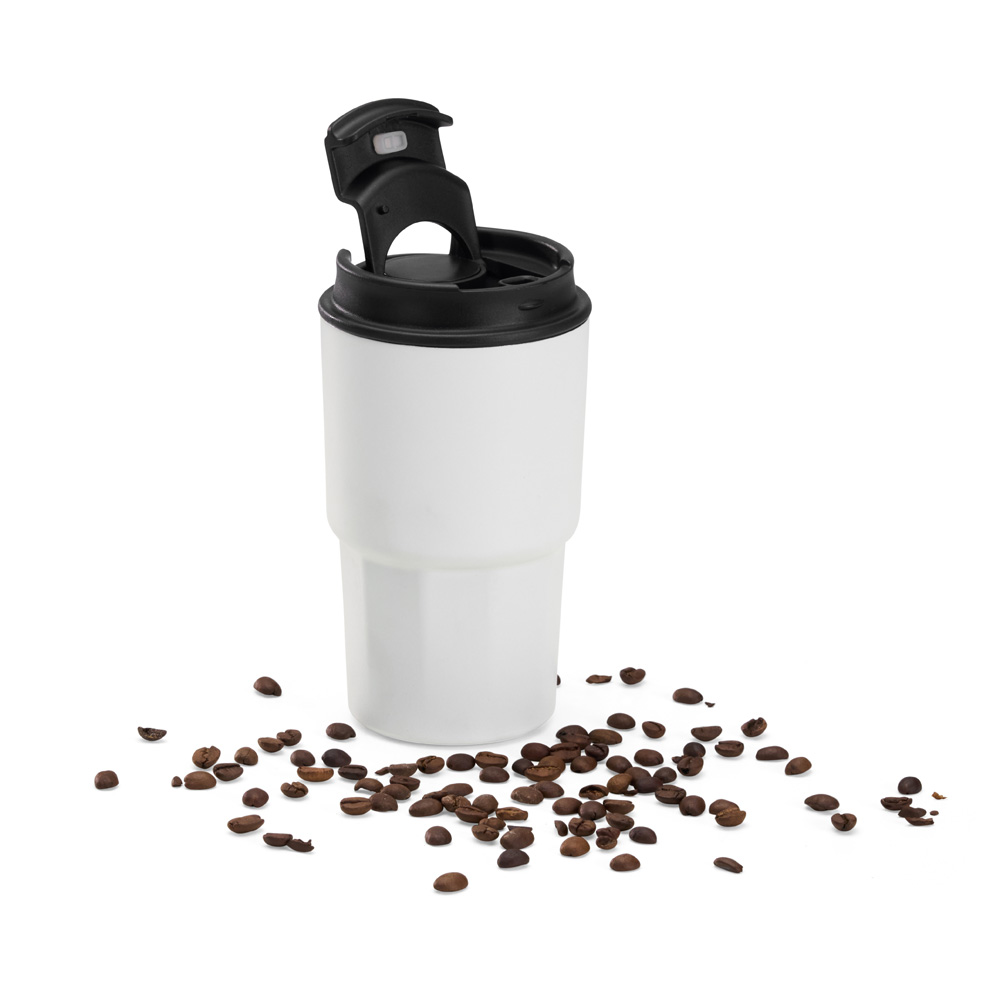 Copo Térmico Em Aço Inox - Branco - 450 Ml - Imagem 4