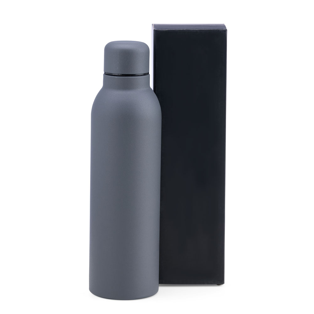 Garrafa Em Inox Parede Dupla - Cinza - 470 Ml