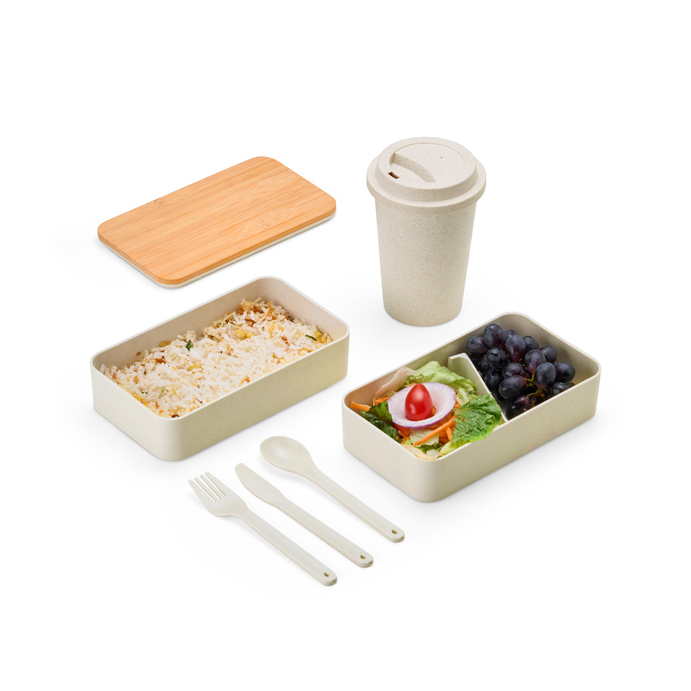 Kit Marmita E Copo Em Fibra De Bambu - 2 Pçs - Imagem 2