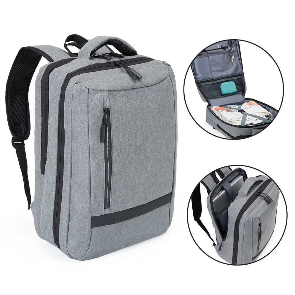 Mochila Em Poliéster 300D - Melange Cinza - 18L