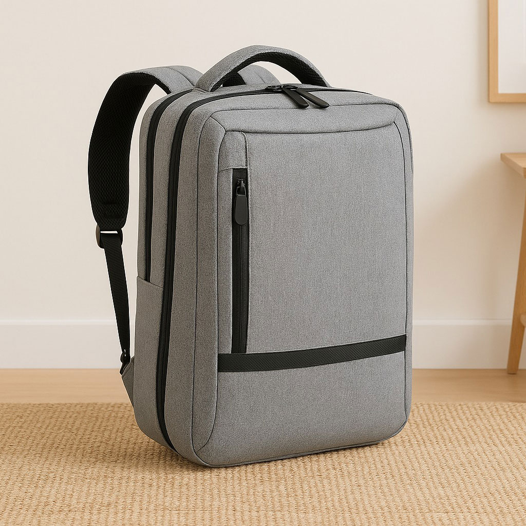 Mochila Em Poliéster 300D - Melange Cinza - 18L - Imagem 9