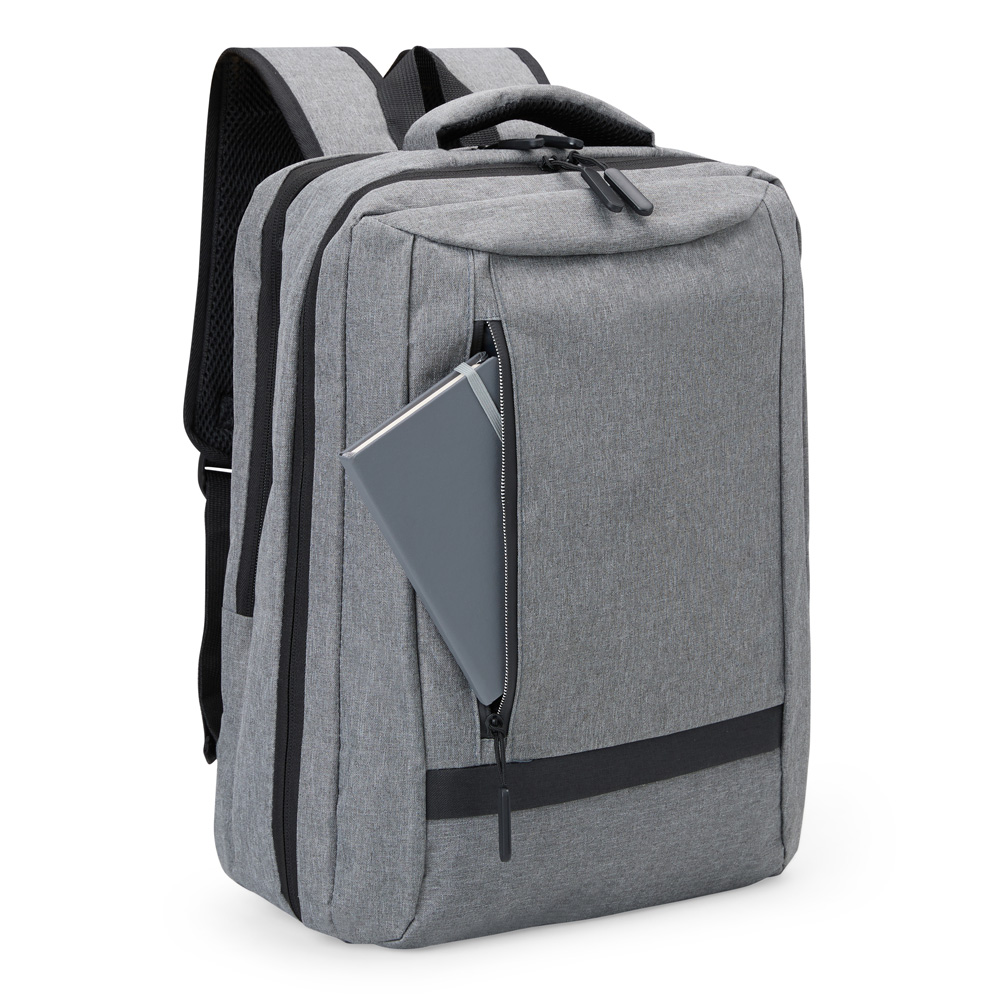 Mochila Em Poliéster 300D - Melange Cinza - 18L - Imagem 6