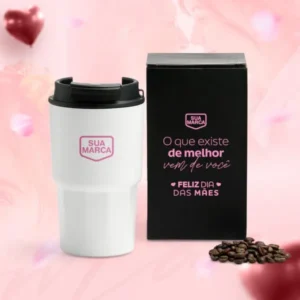 IC-03400 - Copo Térmico Em Aço Inox - Branco - 450 Ml